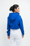 Vybe Basics - Crop Style Zipper Hoodie - Royal Blue