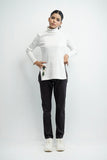 VYBE-Long Turtle Neck-White