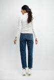 VYBE- Ladies Pants- Mid Blue Denim Jeans