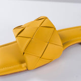 VYBE- Squar Weave Slide-Yellow