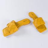 VYBE- Squar Weave Slide-Yellow