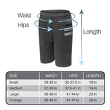 Flush Fashion - Sports Athletic Gym Outdoor Running Terry Shorts With Secure Zipper Pocket Heather Grey