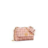 Tory Burch Kira Heart Woven Mini bag Pink Quartz