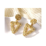 Dama Rusa- Vintage Metal Triangular Statement Earrings Set for Women- TM-E-18