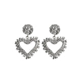 Dama Rusa- Vintage Metal Heart Statement Earrings Set for Women- TM-E-25