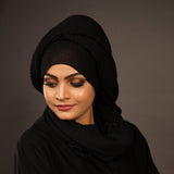 The Hijaab Shop- Wrinkles- Black (1 Pcs)