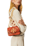 Tory Burch Eleanor Diamond Quilt Small convertible shoulder bag Roasted Habanero