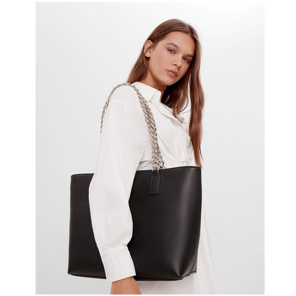 Bershka- Tote Bag With Chain Detail