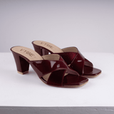 VYBE - Peaches Maroon Shoes With Heels,