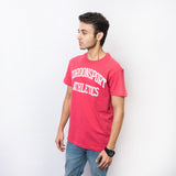 VYBE-Printed T Shirt-Commando Print Athelethics Red