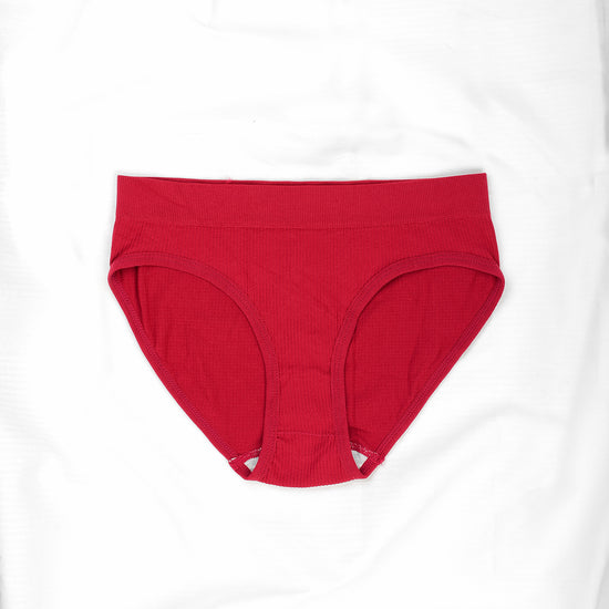 VYBE - Seamless comfy  padded Bra panty set - Red