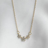 VYBE - Rhinestone Flower Charm Necklace
