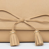 VYBE- Biege Cross Body Bag With Bow