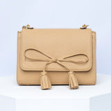 VYBE- Biege Cross Body Bag With Bow