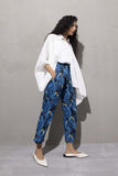 Sapphire-Printed Tie Pants