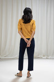 Sapphire- Turn-Up Textured Trousers