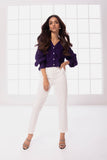 Sapphire -  Purple Cropped Blouse