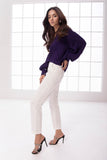 Sapphire Purple Cropped Blouse