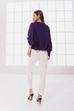 Sapphire Purple Cropped Blouse