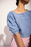 Sapphire-Square-Neck Shirt