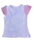 Baby Pink Butterfly Embroidered Tee Shirt