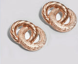 Dama Rusa- Vintage Geometry Crossed Metal Loops Earrings for Women- TM-E-20