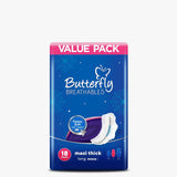 Butterfly Maxi Breathables- Maxi Thick Large Value Pack 18pcs