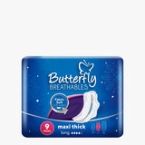 Butterfly Maxi Breathables- Maxi Thick Large 9pcs