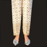 Zardi- Block Print - Linen Trouser Pant - Gold - ZT270