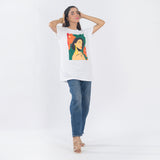 VYBE- GIRL PICTURE PRINTED T-Shirts-WHITE