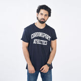 VYBE -Printed T Shirt-Commando Print Athletics Navy