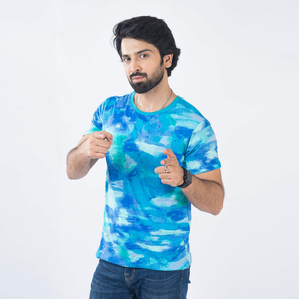 VYBE- T-Shirt-Blue Tye & Dye