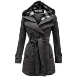 VYBE - Women Long Coat - Charcoal