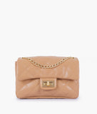 RTW - Beige quilted mini bag with chain
