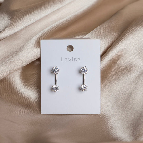 Shein- Rhinestone Drop White Colour Earrings