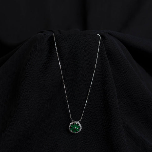 Shein- Green Zircon Necklace