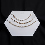 Shein- 3 Layered Golden Chain Necklace