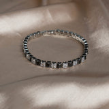 Shein-Silver & Black Stone Bracelet