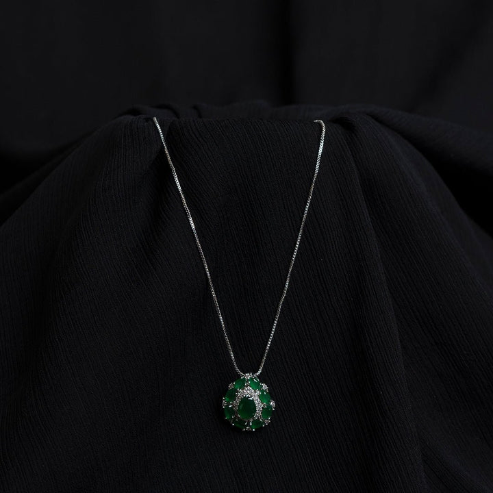 Shein- Rhinestone Green Necklace