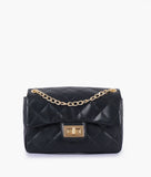 RTW - Black quilted mini bag with chain