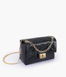 RTW - Black quilted mini bag with chain