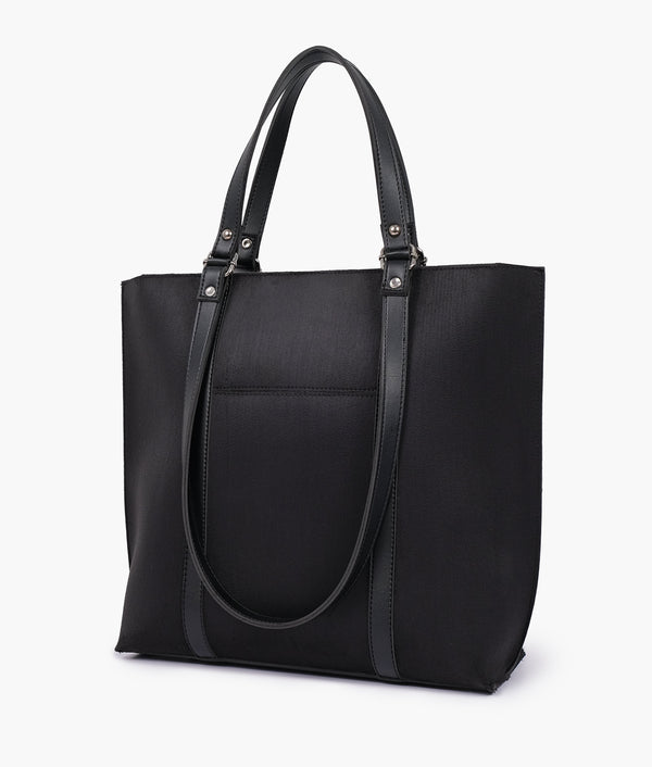 RTW - Black suede double-handle tote bag