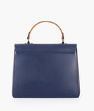 RTW - Blue flap-over top-handle bag