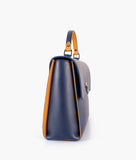 RTW - Blue flap-over top-handle bag