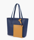 RTW - Blue tote bag with detachable pouch