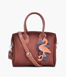 RTW- Horse brown suede mini bowling bag