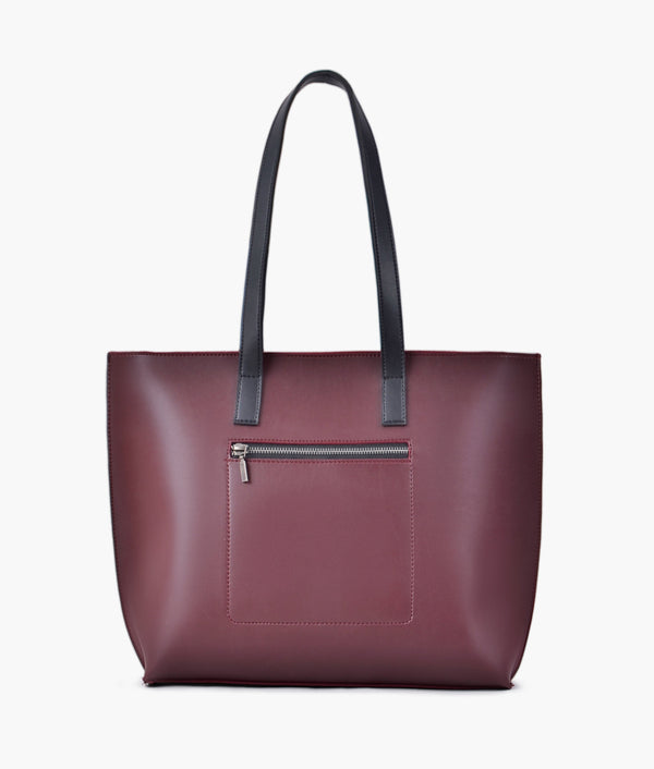 RTW - Burgundy long handle tote bag