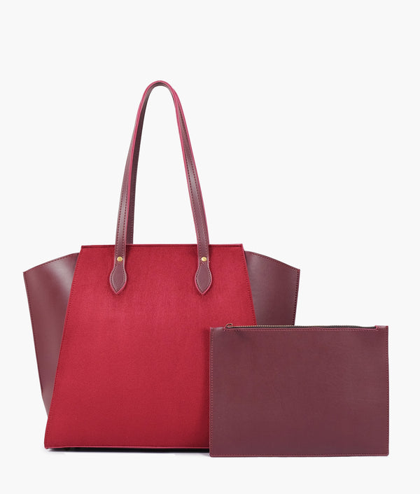 RTW - Burgundy suede classic tote bag