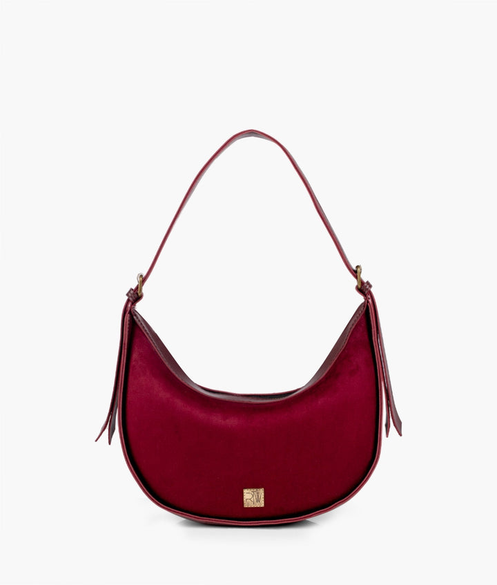 RTW - Burgundy suede hobo bag