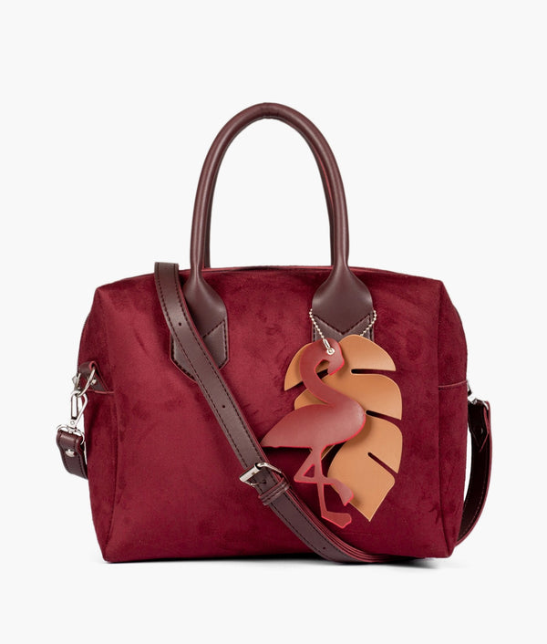 RTW - Burgundy suede mini bowling bag